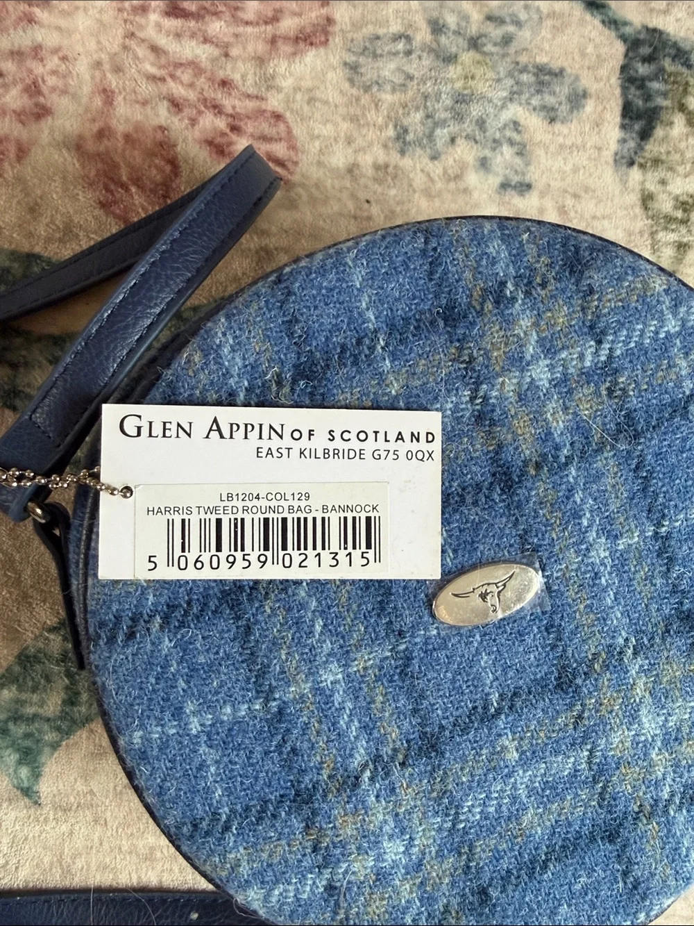 Blue Plaid Round Crossbody Bag - Women's Fashion